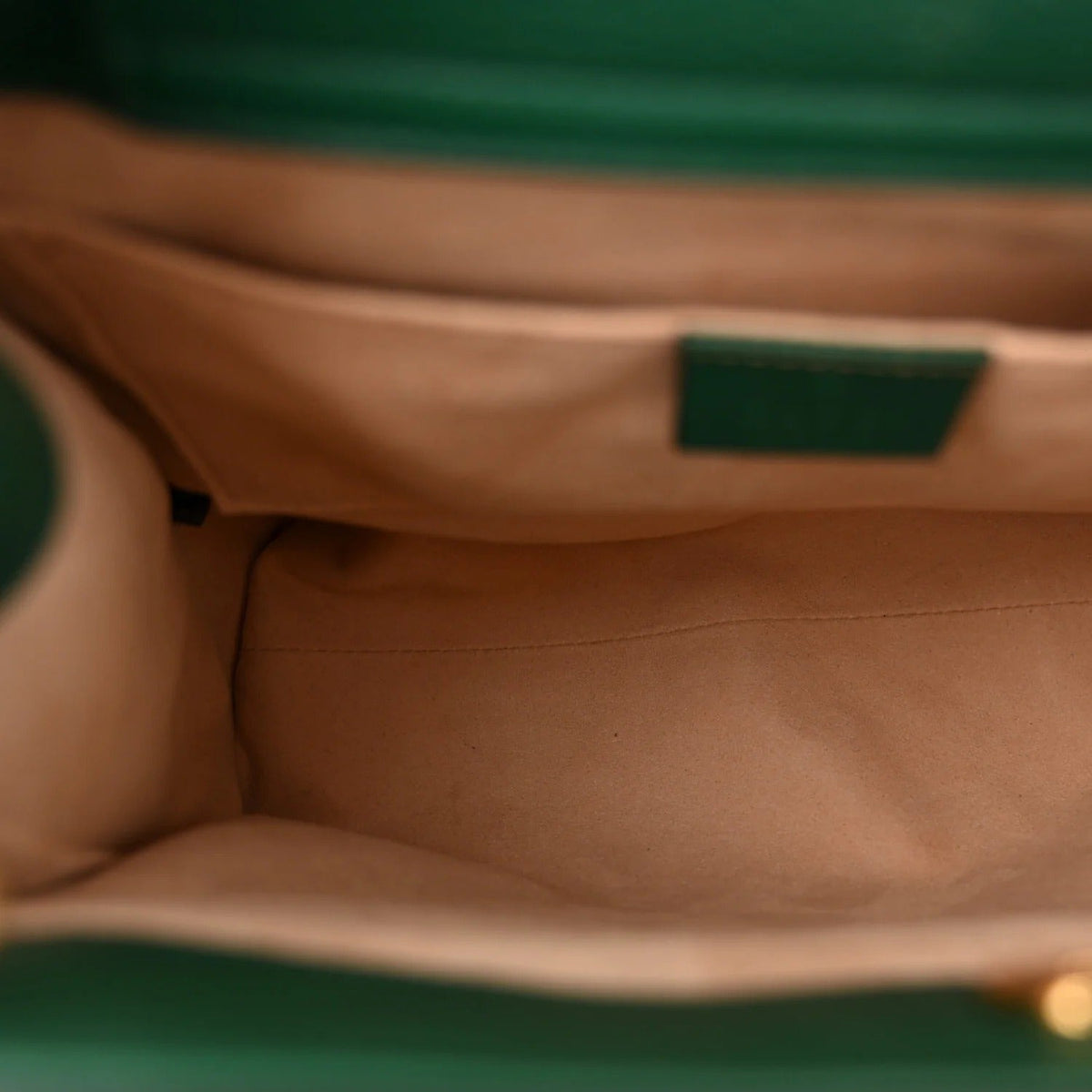 Gucci Diana Small Tote Bag - Green in Green - detail view 6 showing the bag's shape, finish and visible design details.