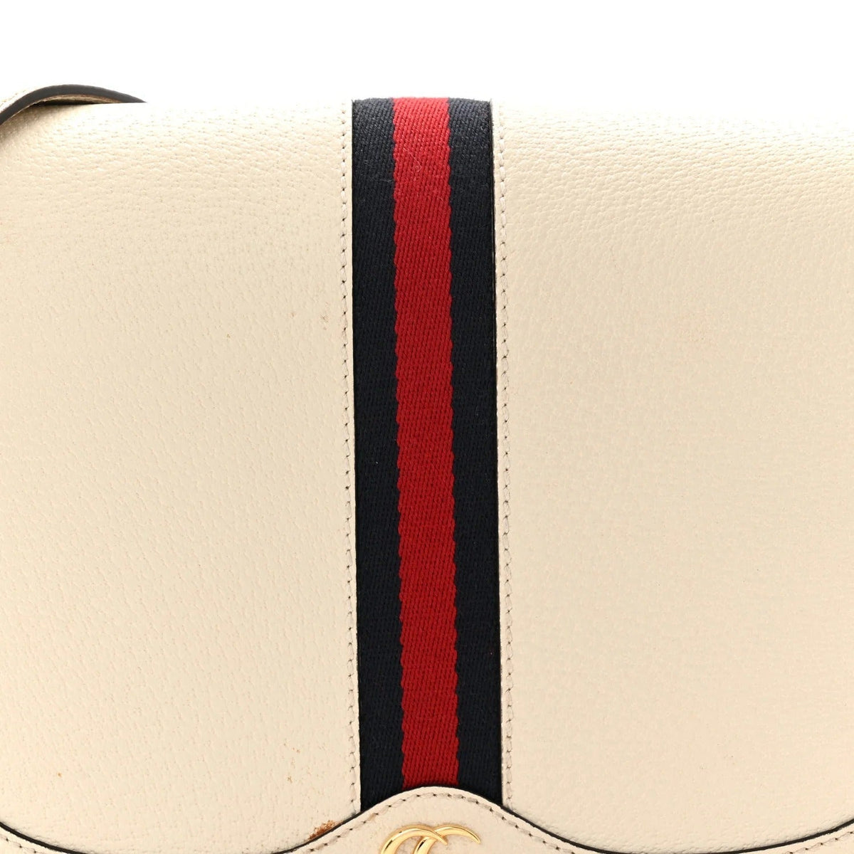 Gucci Textured Calfskin Small Ophidia Flap Bag – Mystic White