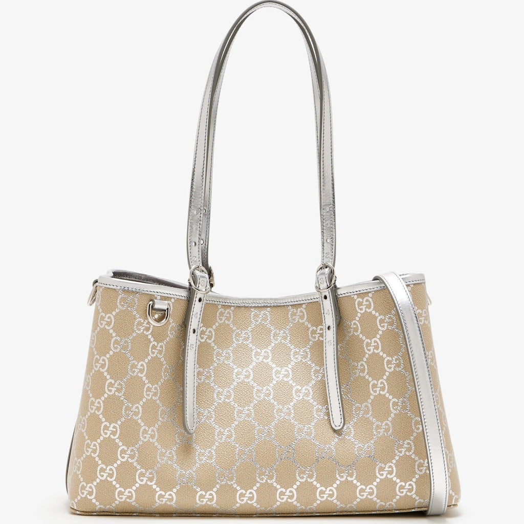Gucci GG Supreme Monogram Canvas Tote Bag – Beige