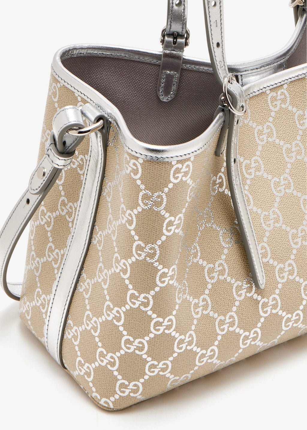 Gucci GG Supreme Monogram Canvas Tote Bag – Beige