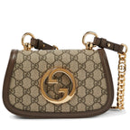 Gucci Blondie Mini GG Supreme Canvas Shoulder Bag - Beige in Beige - detail view 17 showing the bag's shape, finish and visible design details.