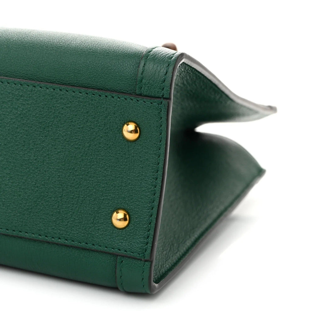 Gucci Diana Small Tote Bag - Green in Green - detail view 5 showing the bag's shape, finish and visible design details.
