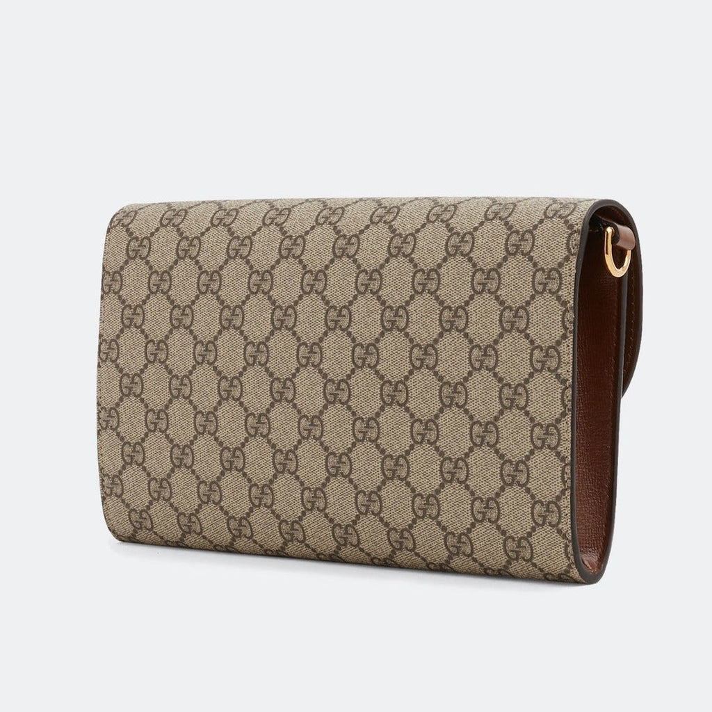 Gucci Horsebit 1955 GG Supreme Canvas Small Shoulder Bag – Beige