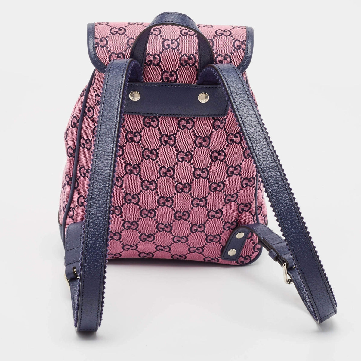 Gucci GG Canvas Backpack - Pink in Pink - detail view 5 showing the bag's shape, material finish and visible design details.
