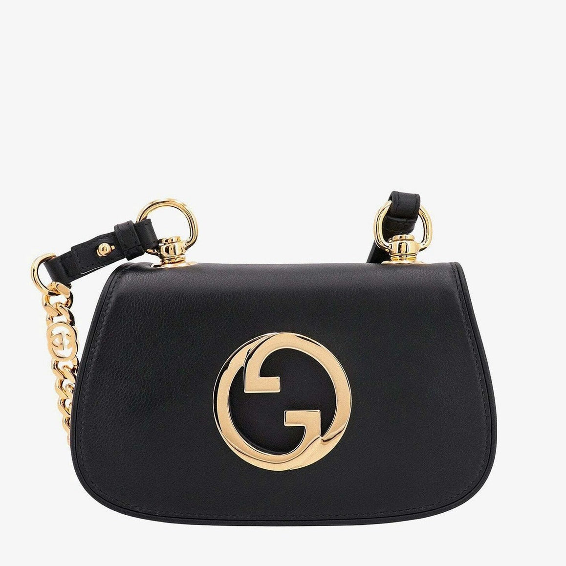 Gucci Blondie Mini Crossbody Bag - Black in Black - front view showing the bag's shape, finish and visible design details.