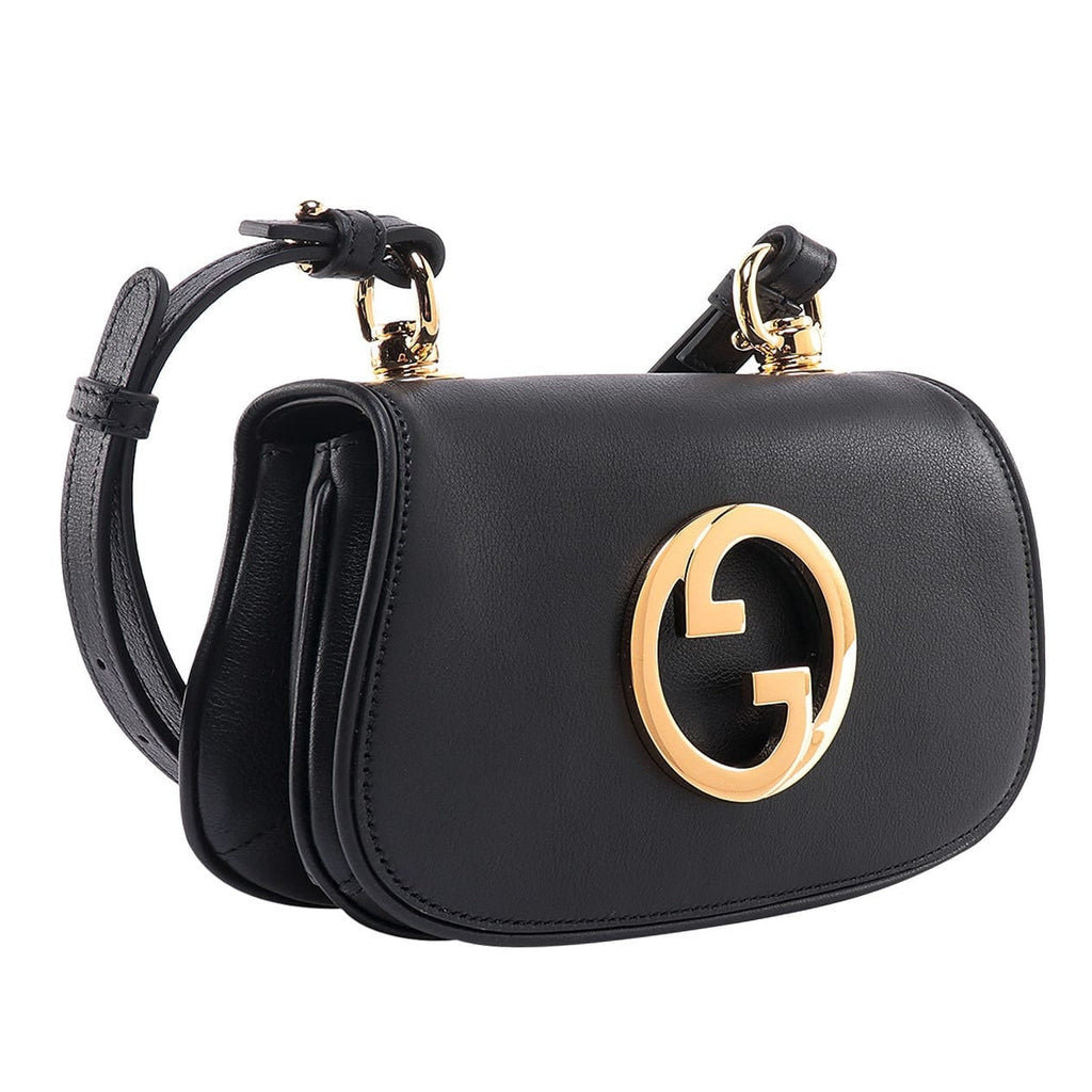 Gucci Blondie Mini Crossbody Bag - Black in Black - detail view 8 showing the bag's shape, finish and visible design details.