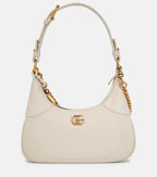 Gucci Aphrodite Small Leather Shoulder Bag - White in White - rear view showing the bag's shape, finish and visible design details.