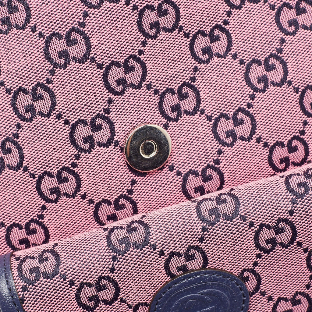 Gucci GG Canvas Backpack - Pink in Pink - detail view 4 showing the bag's shape, material finish and visible design details.
