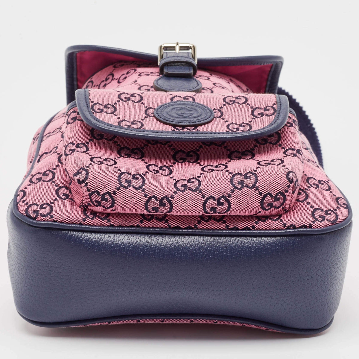 Gucci GG Canvas Backpack - Pink in Pink - detail view 6 showing the bag's shape, material finish and visible design details.