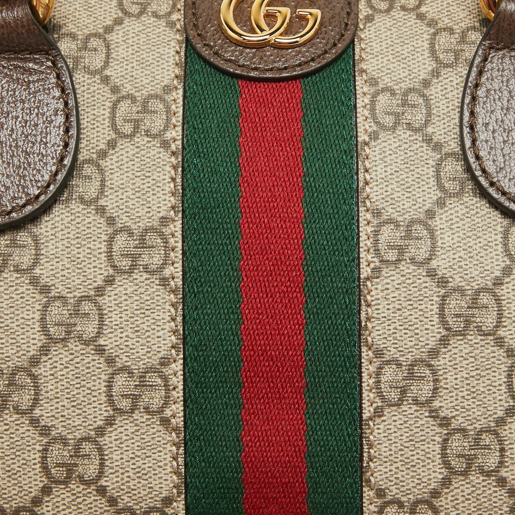 Gucci GG Canvas Ophidia Medium Bowling Bag – Beige