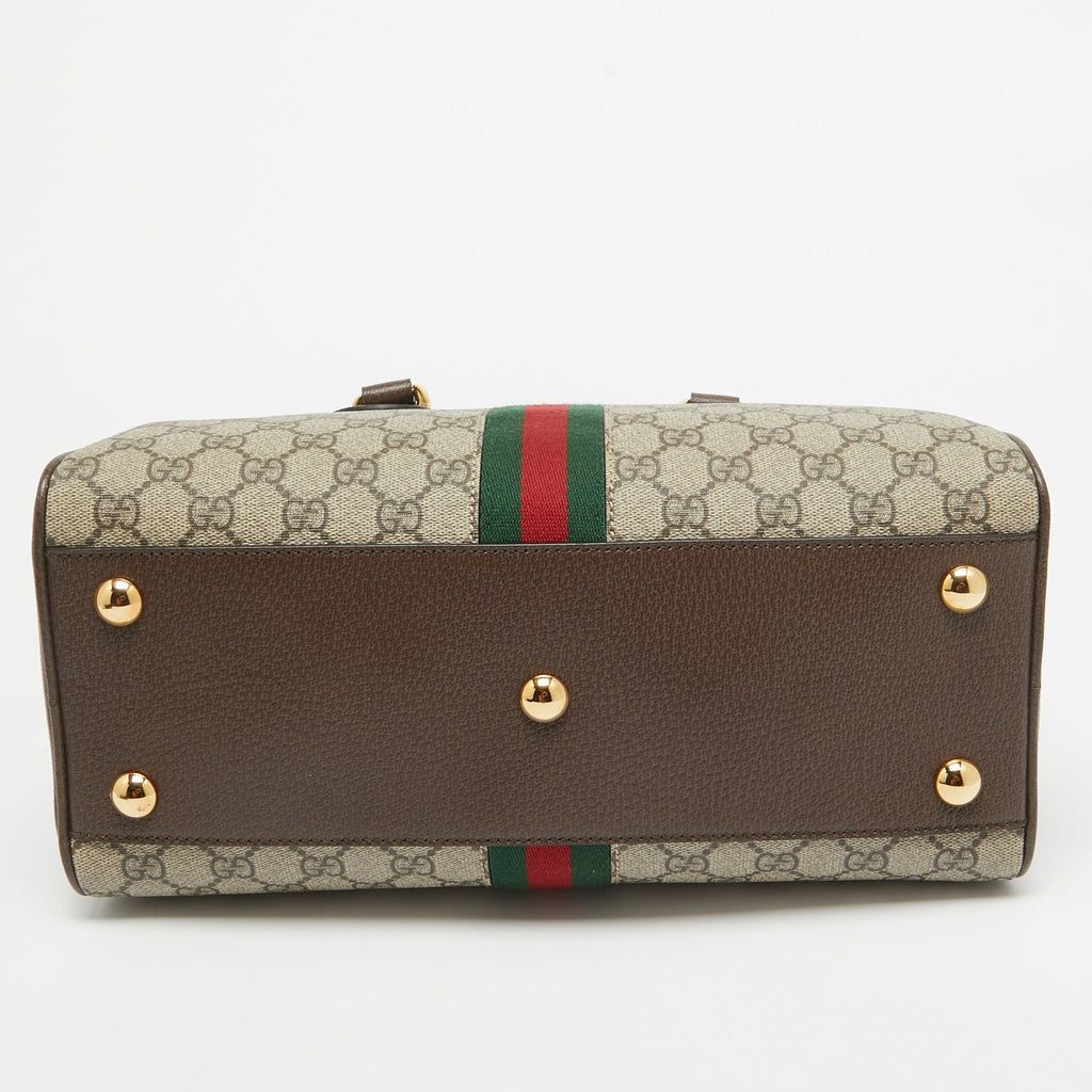 Gucci GG Canvas Ophidia Medium Bowling Bag – Beige