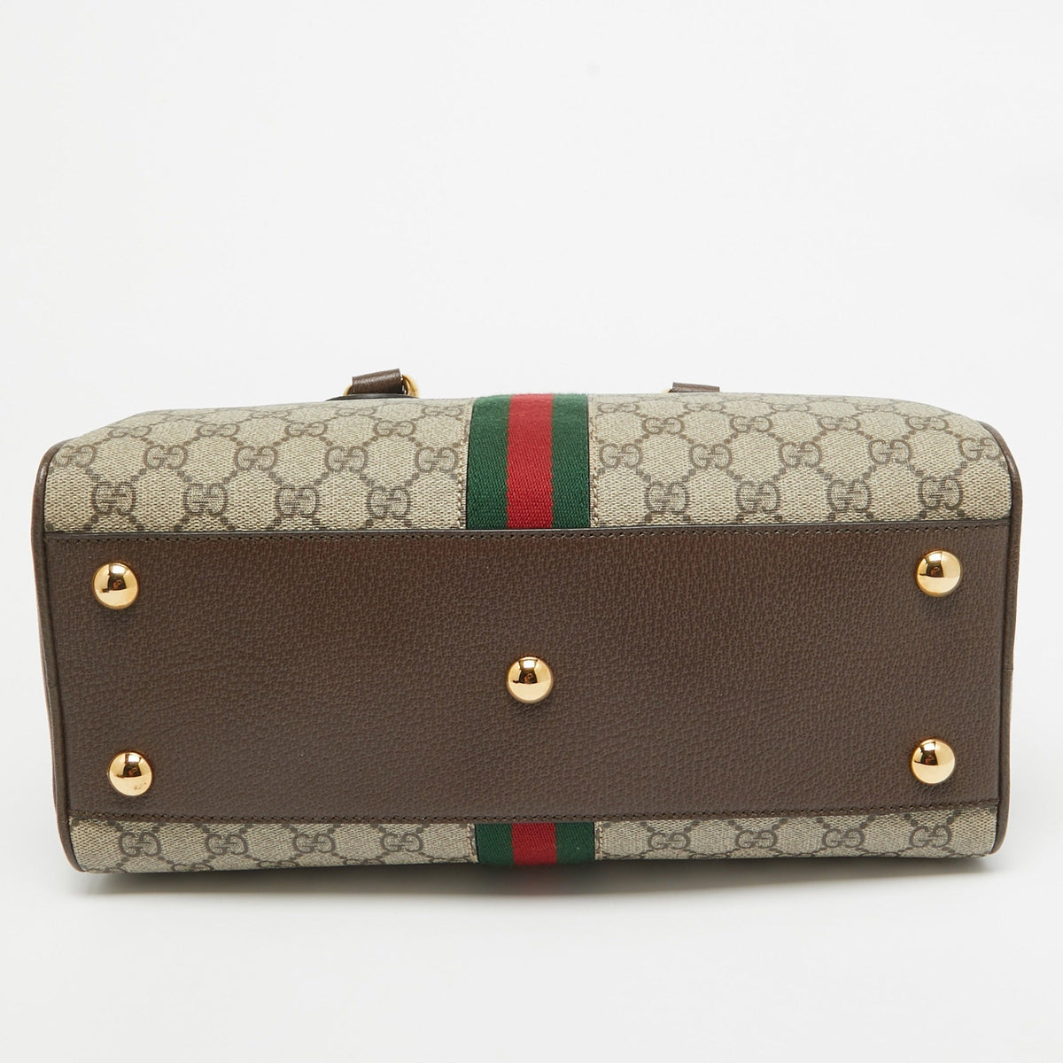 Gucci GG Canvas Ophidia Medium Bowling Bag – Beige