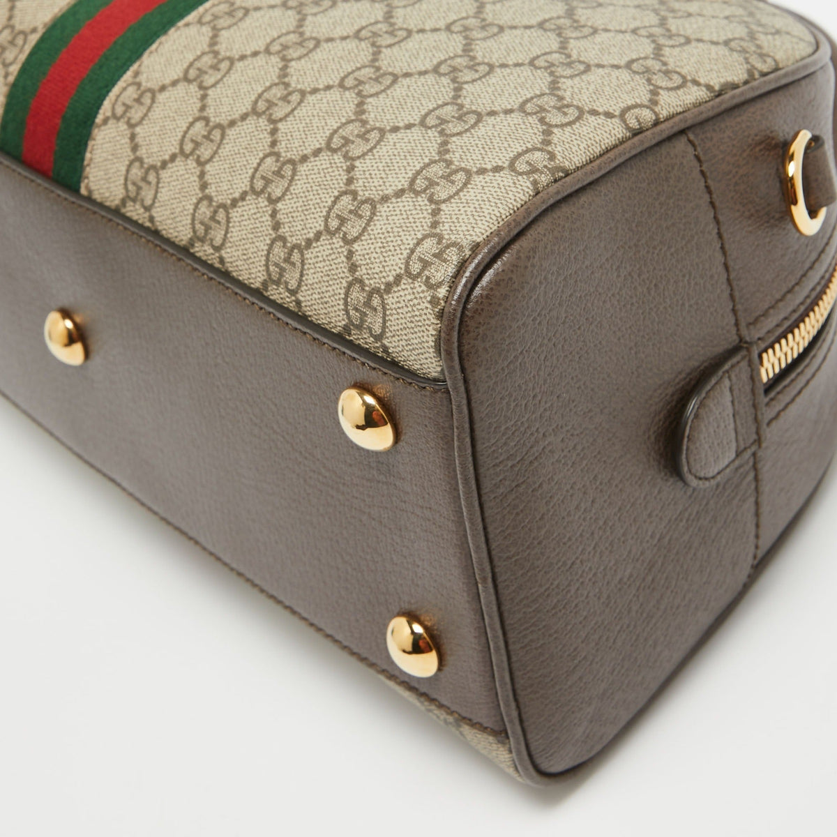 Gucci GG Canvas Ophidia Medium Bowling Bag – Beige
