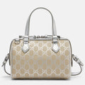 Gucci GG Emblem Small Top Handle Bag – Beige