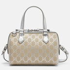 Gucci GG Emblem Small Top Handle Bag – Beige
