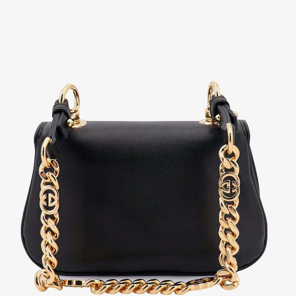 Gucci Blondie Mini Crossbody Bag - Black in Black - detail view 10 showing the bag's shape, finish and visible design details.