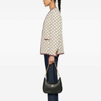 Gucci Aphrodite Small Leather Shoulder Bag - Black in Black - detail view 14 showing the bag's shape, finish and visible design details.