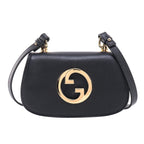 Gucci Blondie Mini Crossbody Bag - Black in Black - rear view showing the bag's shape, finish and visible design details.