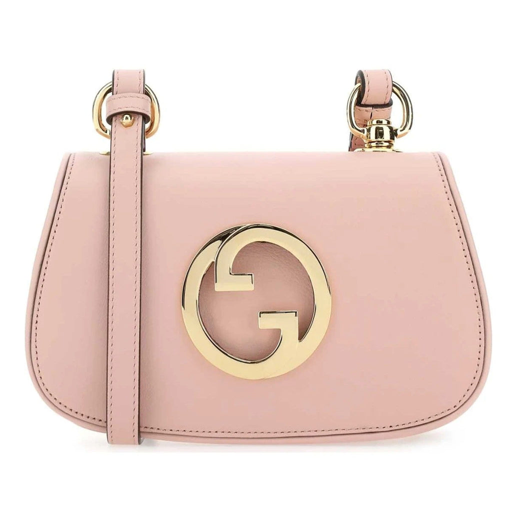 Gucci Blondie Mini Leather Crossbody Shoulder Bag - Pink in Pink - front view showing the bag's shape, finish and visible design details.