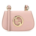 Gucci Blondie Mini Leather Crossbody Shoulder Bag - Pink in Pink - front view showing the bag's shape, finish and visible design details.