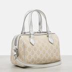 Gucci GG Emblem Small Top Handle Bag – Beige