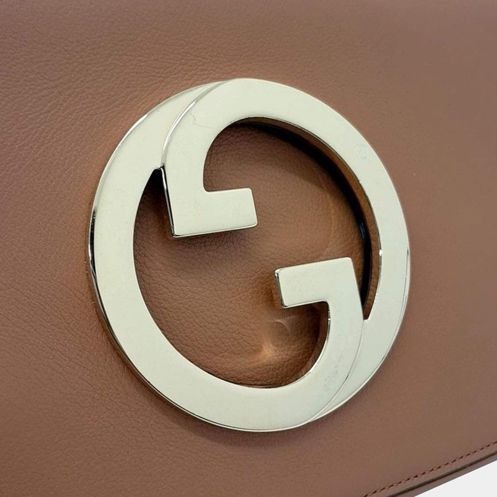 Gucci Blondie Shoulder Bag - Brown in Brown - rear view showing the bag's shape, finish and visible design details.