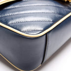 Gucci GG Marmont Medium Leather Bag – Blue