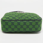 Gucci GG Canvas Marmont Small Shoulder Bag - Green in Green - detail view 6 showing the bag's shape, material finish and visible design details.