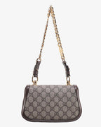 Gucci Blondie Mini GG Supreme Canvas Shoulder Bag - Beige in Beige - detail view 10 showing the bag's shape, finish and visible design details.