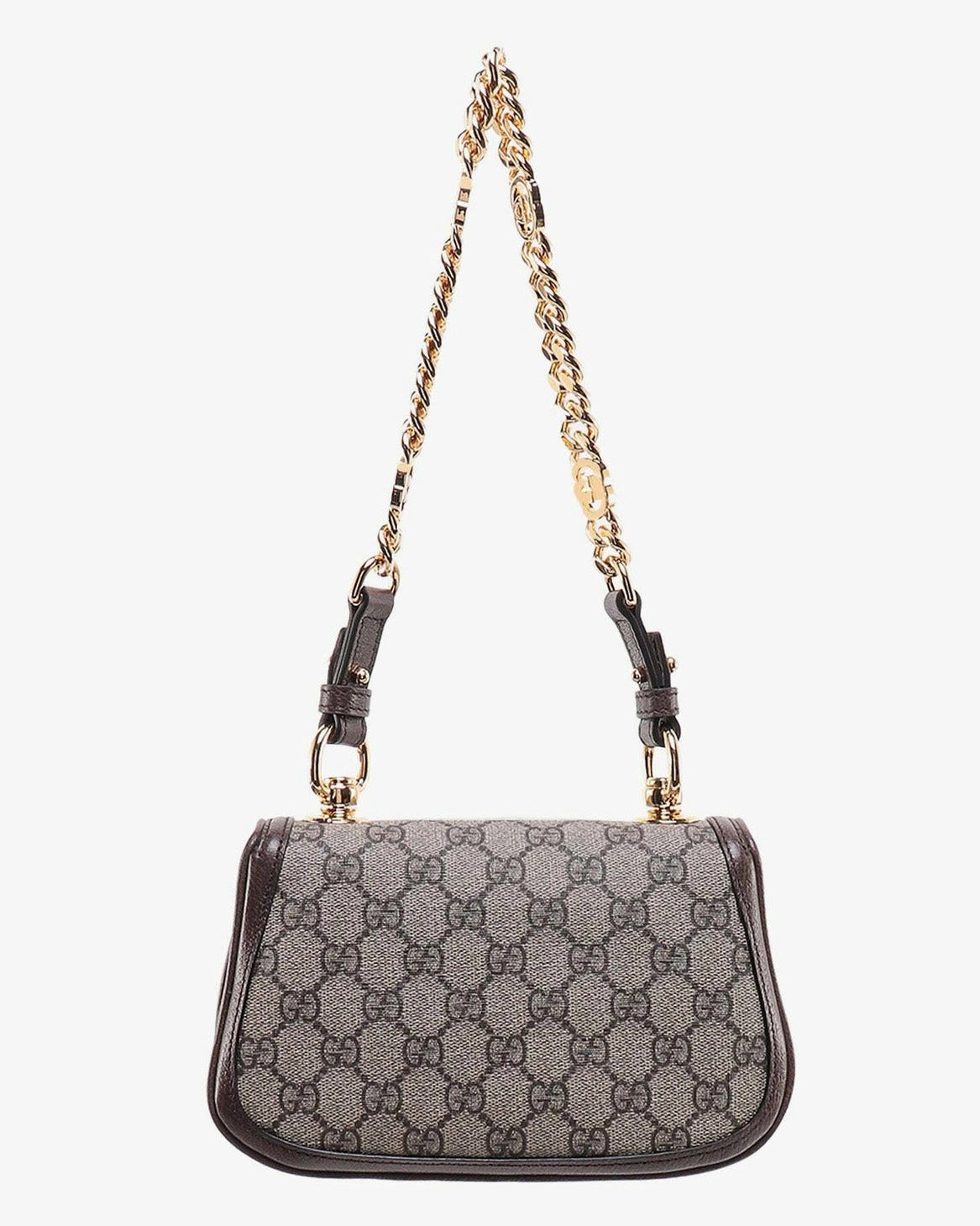 Gucci Blondie Mini GG Supreme Canvas Shoulder Bag - Beige in Beige - detail view 10 showing the bag's shape, finish and visible design details.