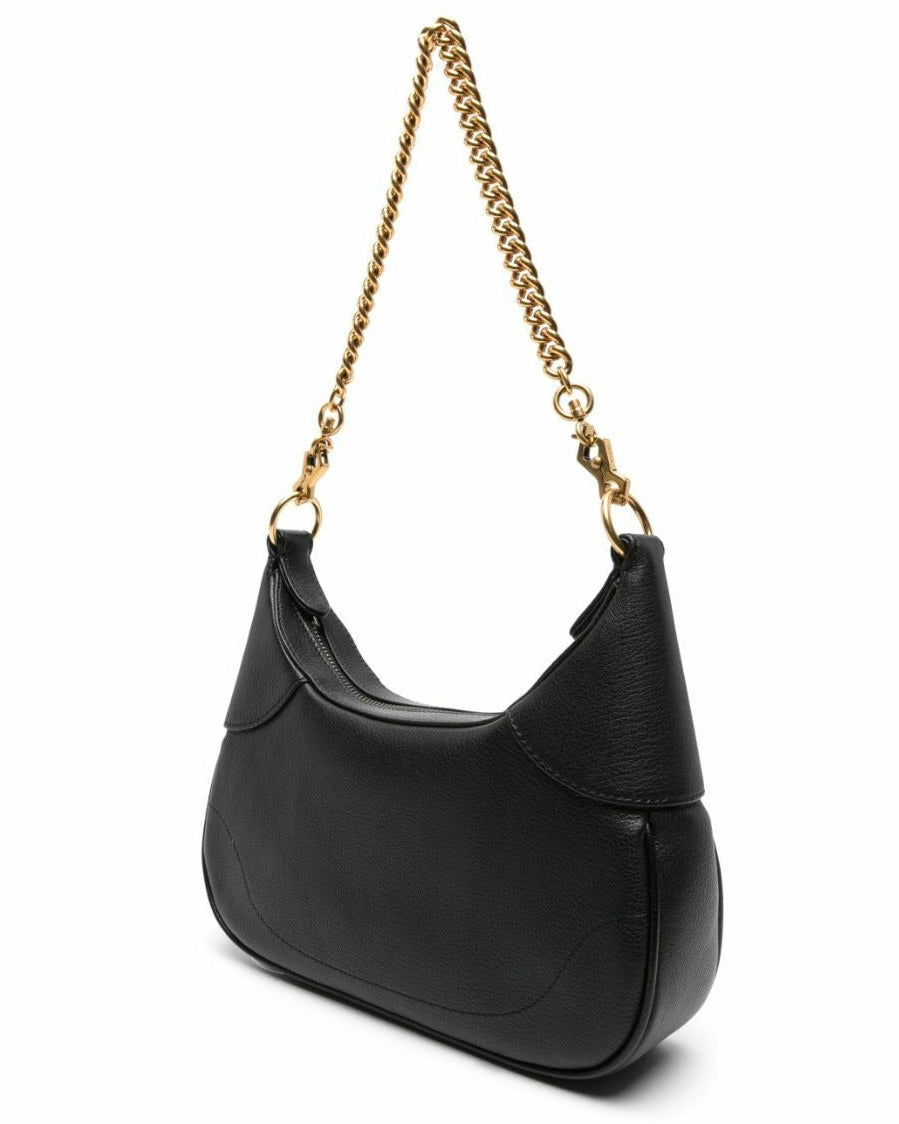 Gucci Aphrodite Small Leather Shoulder Bag - Black in Black - detail view 11 showing the bag's shape, finish and visible design details.