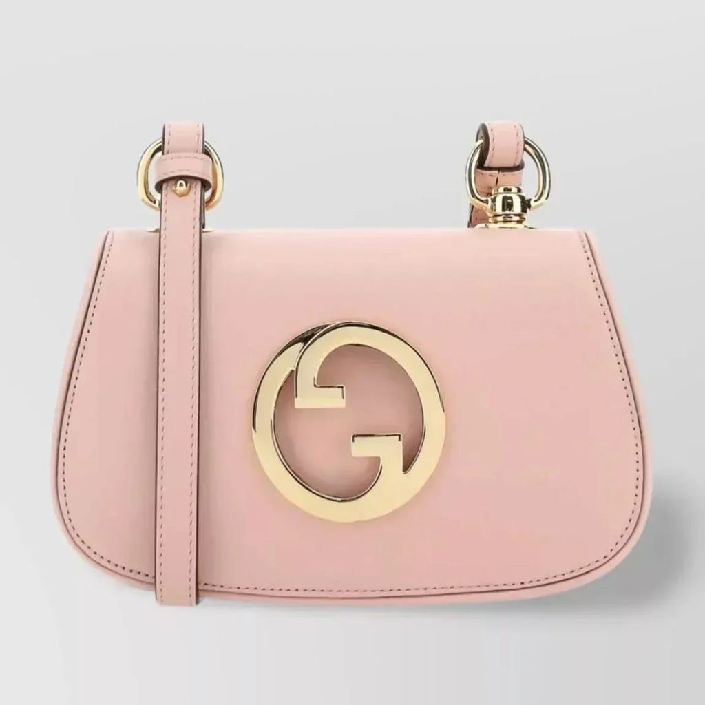 Gucci Blondie Mini Leather Crossbody Shoulder Bag - Pink in Pink - side view showing the bag's shape, finish and visible design details.