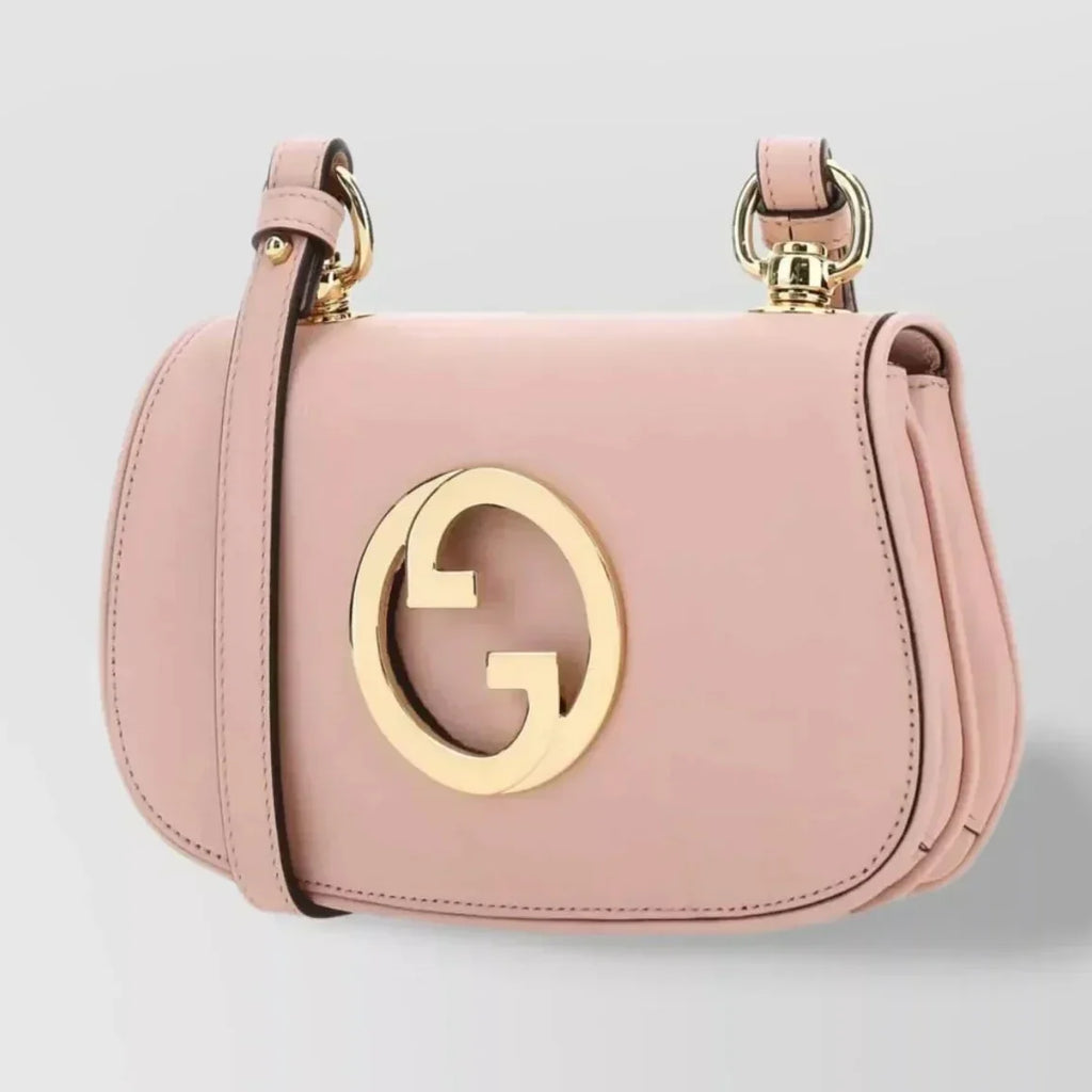 Gucci Blondie Mini Leather Crossbody Shoulder Bag - Pink in Pink - detail view 6 showing the bag's shape, finish and visible design details.