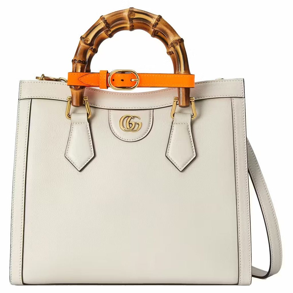 Gucci Diana Medium Tote Bag - Neutral in Neutral - detail view 8 showing the bag's shape, finish and visible design details.