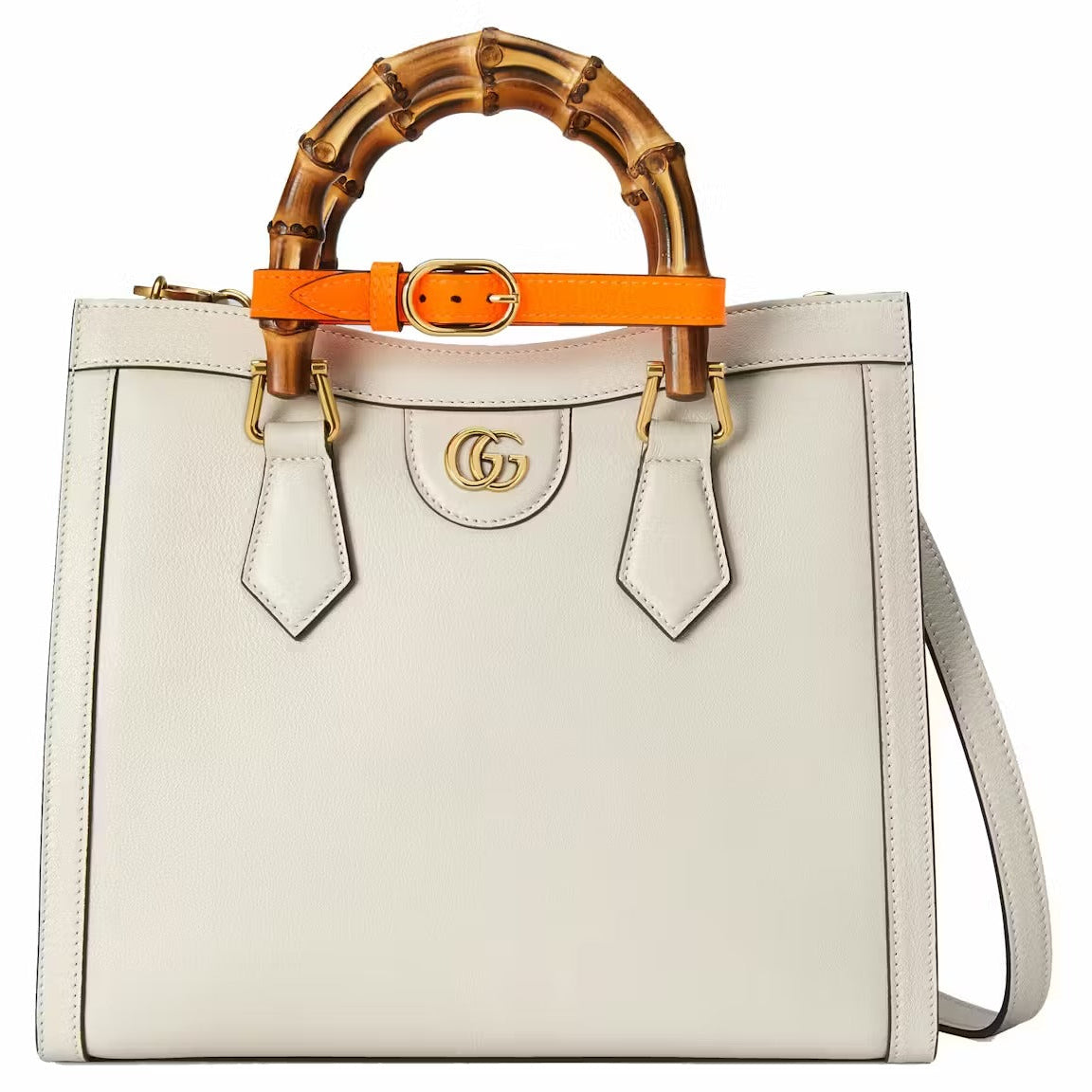 Gucci Diana Medium Tote Bag - Neutral in Neutral - detail view 8 showing the bag's shape, finish and visible design details.
