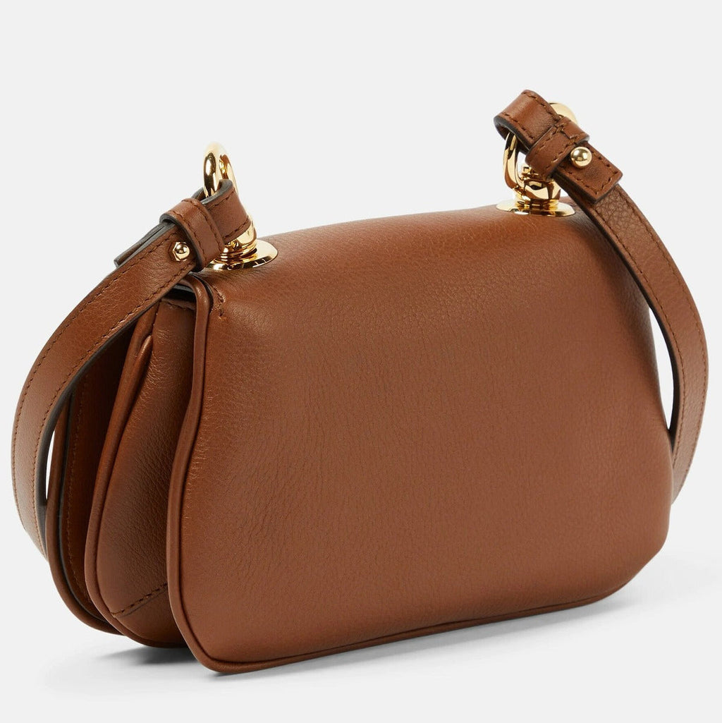 Gucci Blondie Mini Leather Shoulder Bag - Brown in Brown - detail view 12 showing the bag's shape, finish and visible design details.