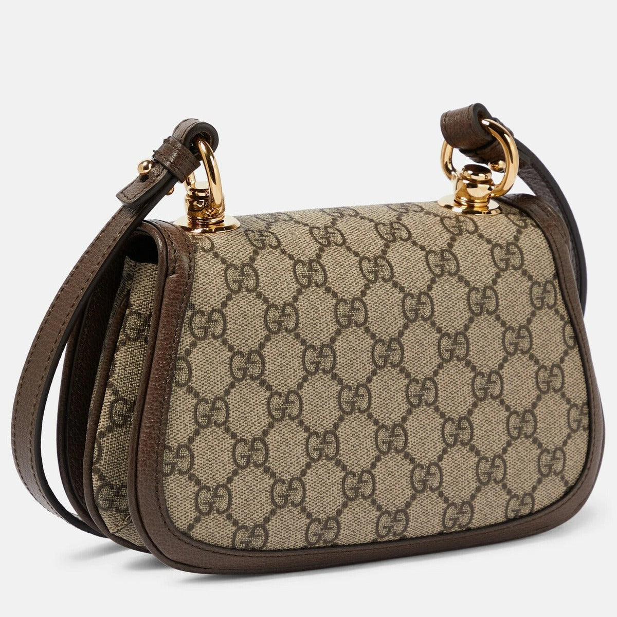 Gucci Blondie Mini GG Supreme Canvas Shoulder Bag - Beige in Beige - detail view 12 showing the bag's shape, finish and visible design details.