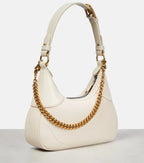 Gucci Aphrodite Small Leather Shoulder Bag - White in White - detail view 4 showing the bag's shape, finish and visible design details.
