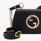Gucci Blondie Mini Crossbody Bag - Black in Black - detail view 6 showing the bag's shape, finish and visible design details.