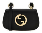 Gucci Blondie Mini Crossbody Bag - Black in Black - side view showing the bag's shape, finish and visible design details.