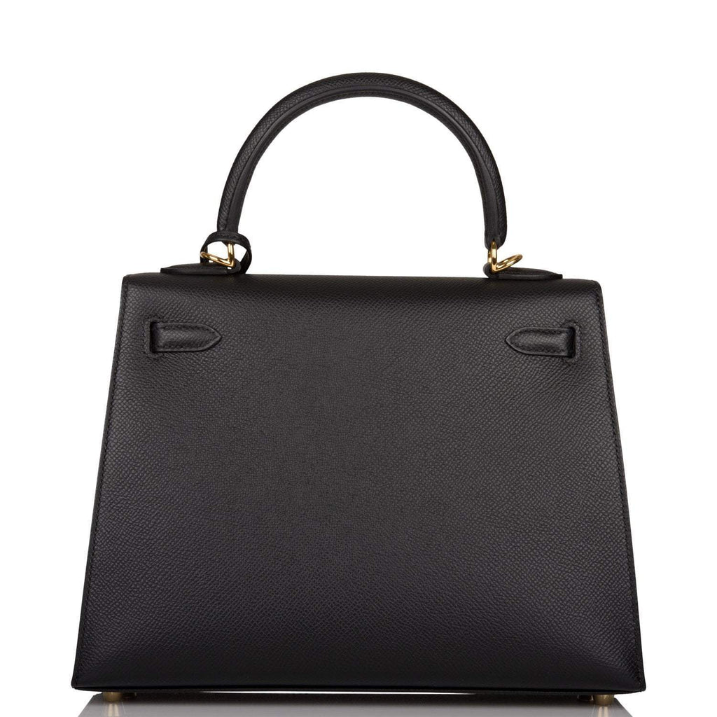 Interior view showing black Chèvre leather lining and zip/open pockets