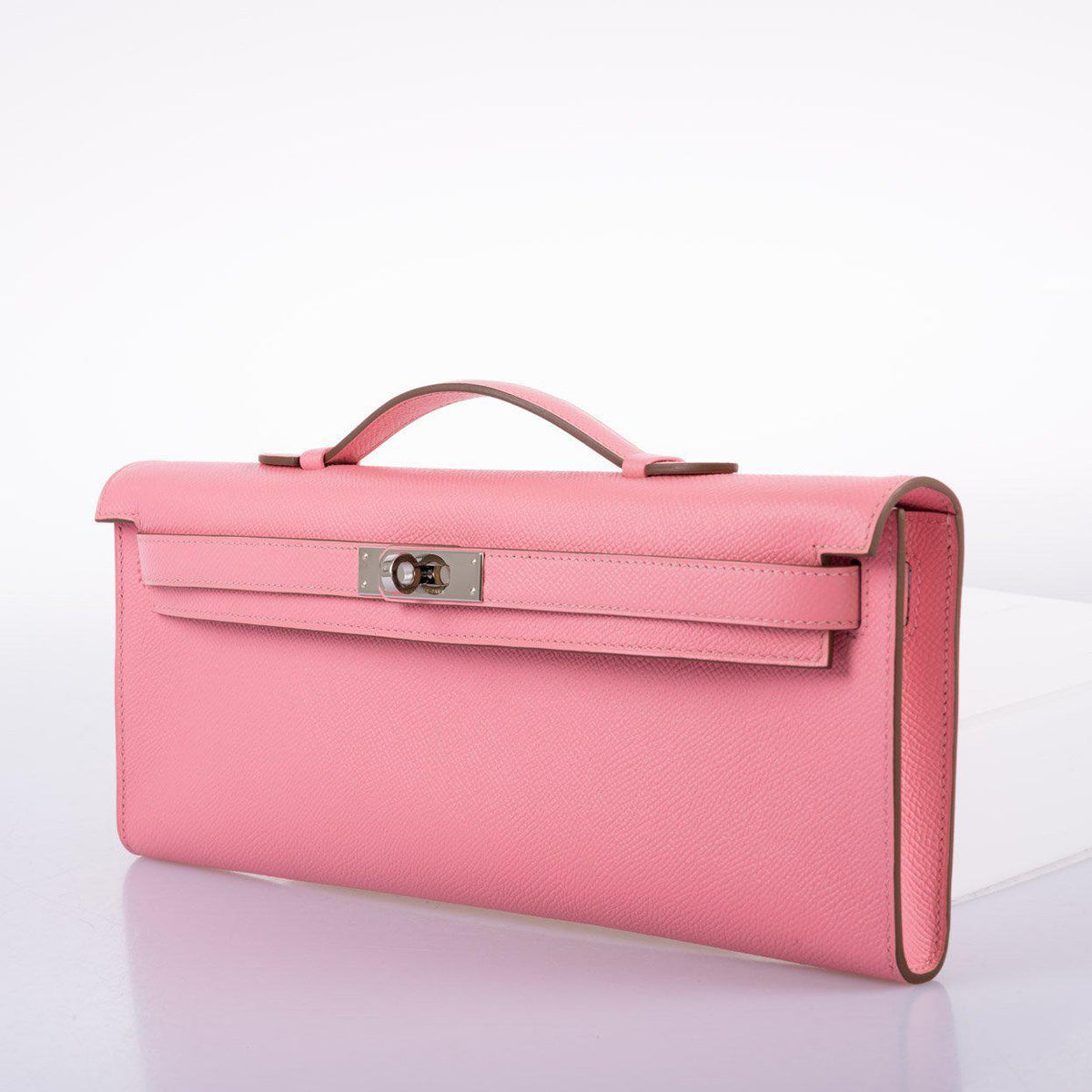 Close-up of top handle and flap closure