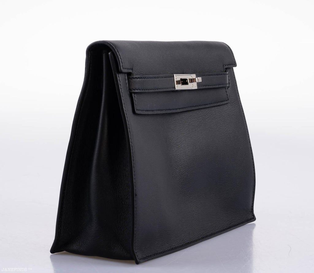 Back view of black Swift leather finish