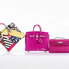 Hermes Kelly Mini Pochette Rose Pourpre Swift Palladium Hardware, palladium hardware on Rose Pourpre pochette