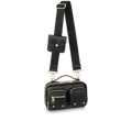 Front view of the Louis Vuitton Utility Crossbody in black calfskin leather.