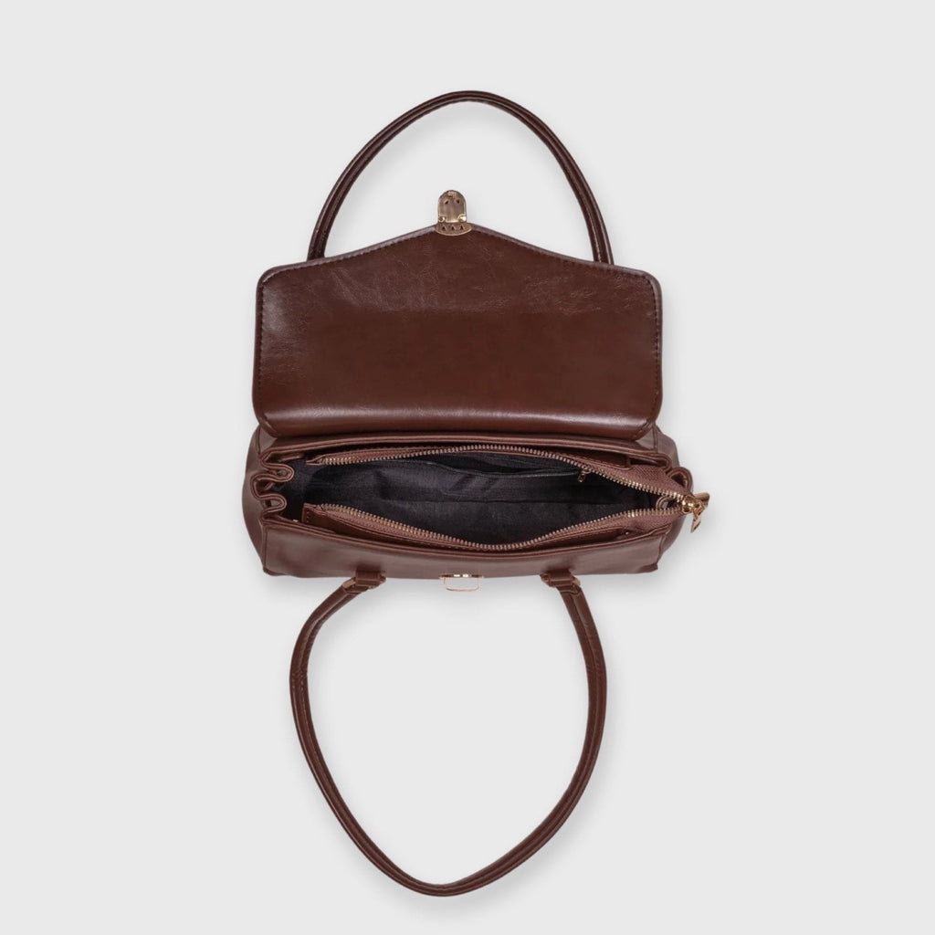 Bags End Vintage Work Vegan Leather Shoulder Bag